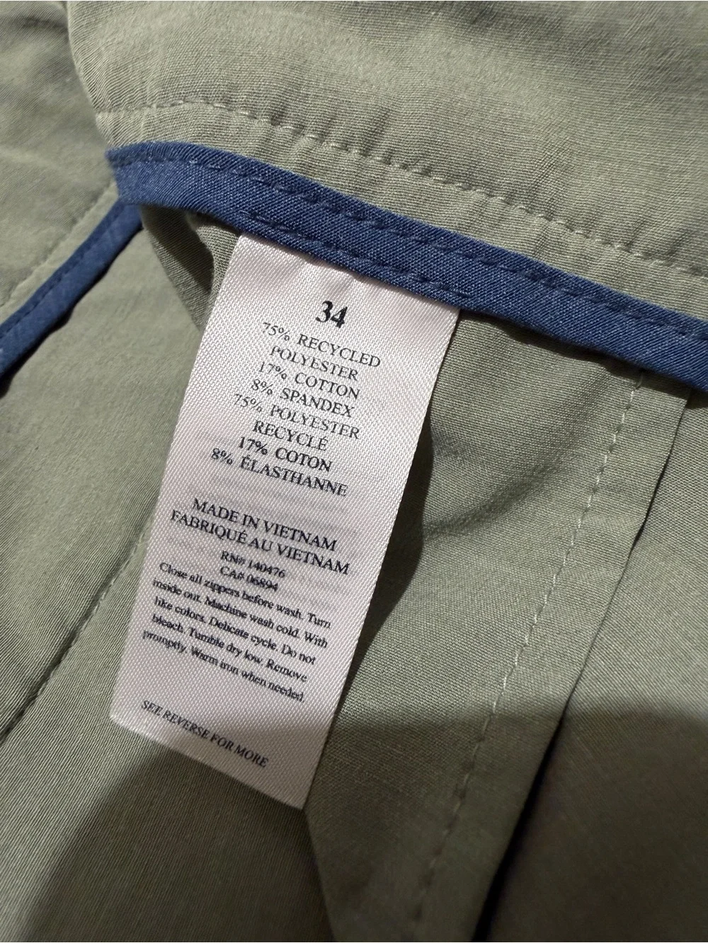 Faherty Brand All Day Hybrid Shorts Olive Green Size Medium